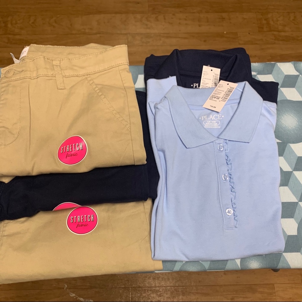 **SOLD** Girls new school uniform pants and shirts